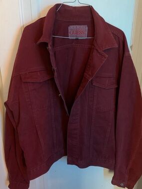Guess Men's Burgundy Jacket